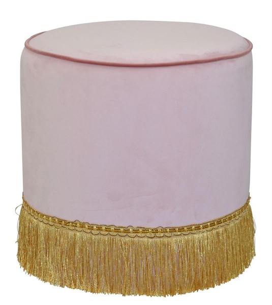Polsterhocker Pouf Sitzpouf Sitzhocker Samthocker Hocker FußHocker In Rose-image
