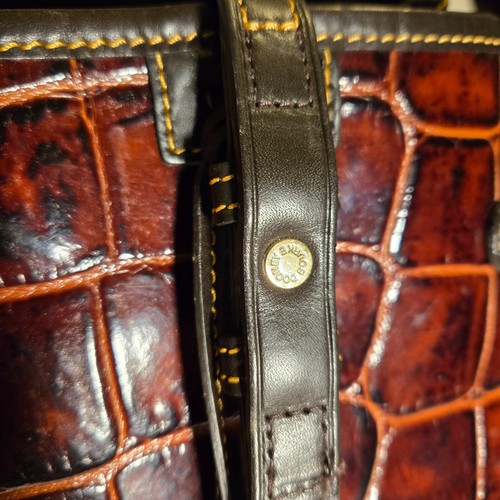 Borsa a tracolla Dooney And Bourke marrone ecopelle di coccodrillo borsetta - Foto 20 di 20