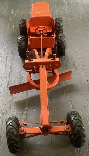 Charles Doepke Adams Road Grader Diesel Model Toys Orange OP Pressed Steel 26" - Picture 4 of 13