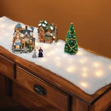 Winter Wonderland Pillow Of Snow Lighted Christmas Table Runner