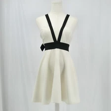 Coquette Black White Mini Dress Women’s M Contrast Strap Cocktail Party Clubwear