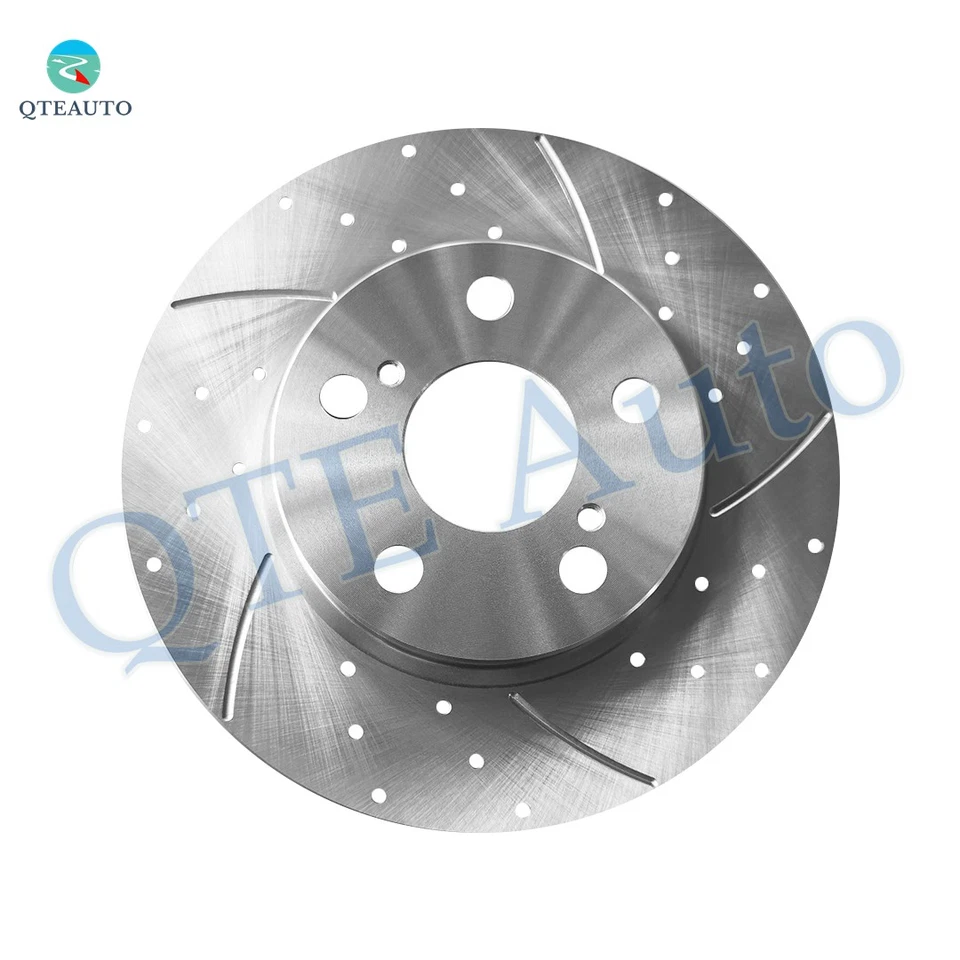 4 rotores de freno ranurados perforados delanteros 255 mm-traseros 259 mm para Toyota Prius 2010-2015 Foto 2 de 4