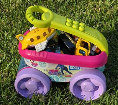 Mega Bloks First Builders Block Scooping Wagon (Pink) With Giant Legos