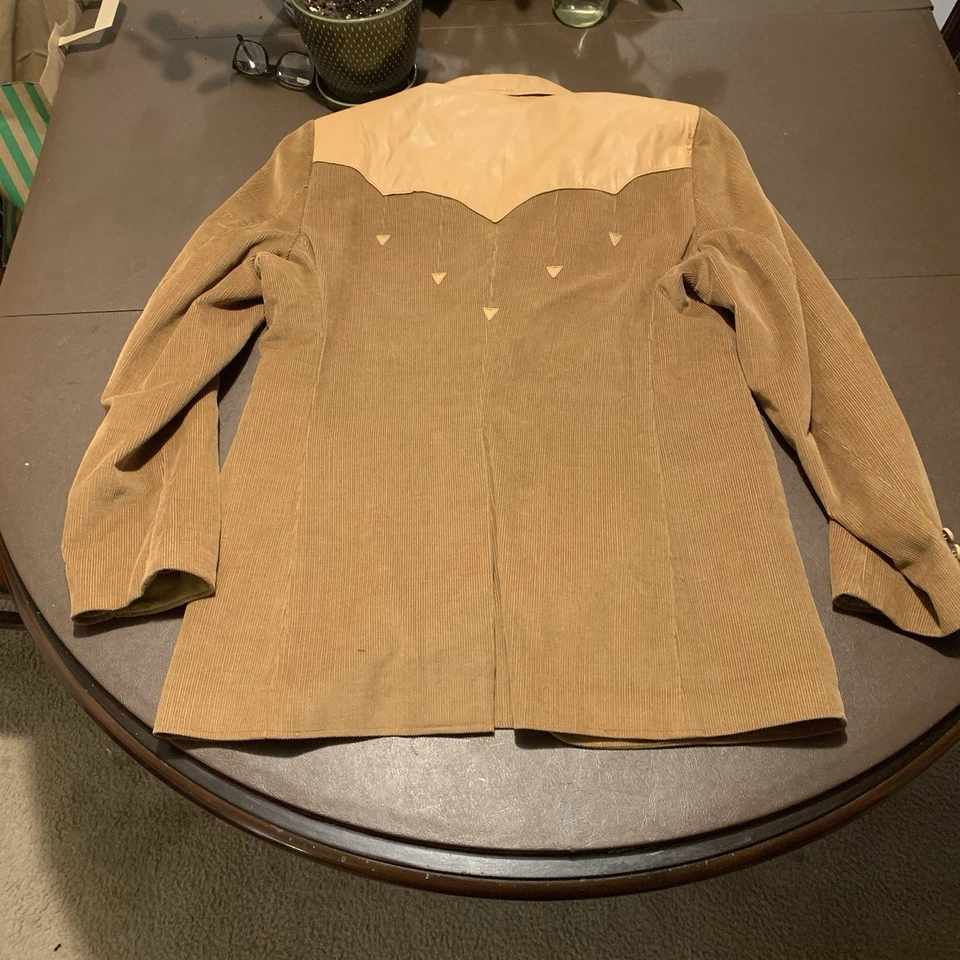 Blazer Vintage Pioneer Wear Western Marrón Talla 46L Gamuza Delantero/Trasero Poliéster/Lana Foto 2 de 4