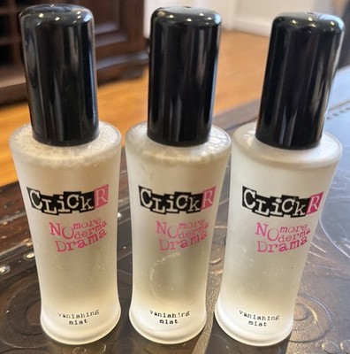 CLICKR Lot of 3 No More Derma Drama Vanishing Mist 3x Set CLICK R 1.7oz 50ml USA
