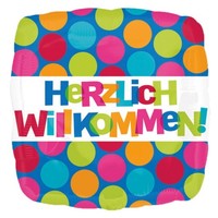 Folienballon Ballon - Herzlich Willkommen 43 Cm Neu Ovp