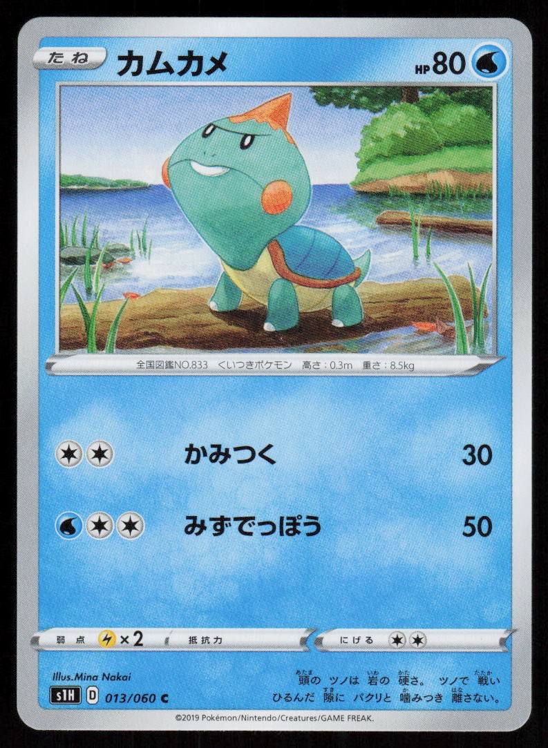 Chewtle 013/060 Common Shield Pokemon Japanese Lightly Played