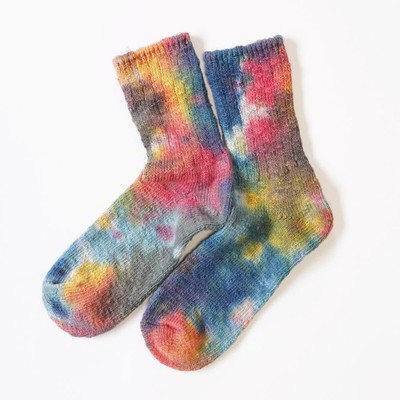 A HOPE HEMP Slub Nep Tie Dye Hemp Socks SHSX-007 23-27cm Made in Japan New