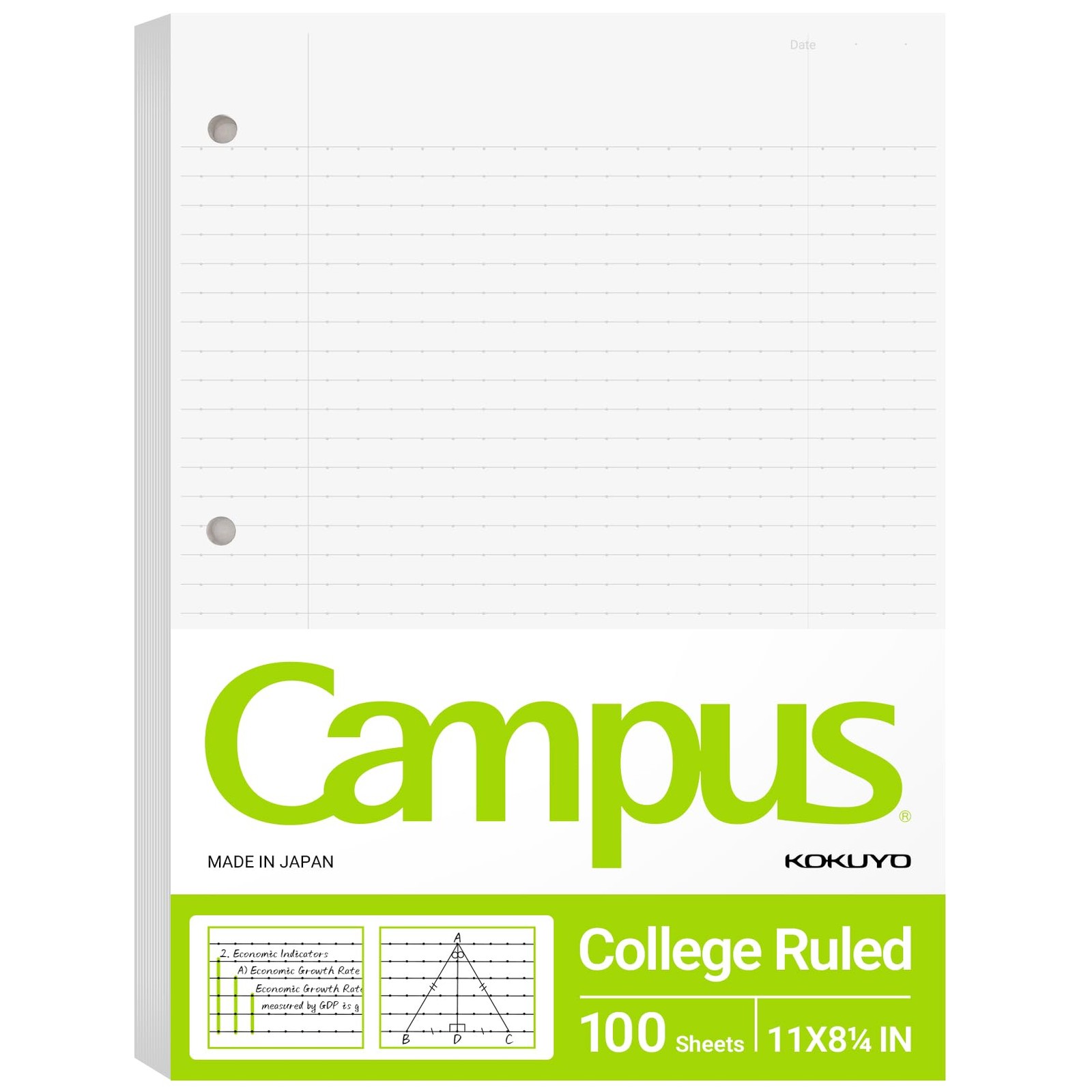Kokuyo Campus Loose Leaf Paper for 3 Ring Binders, 11
