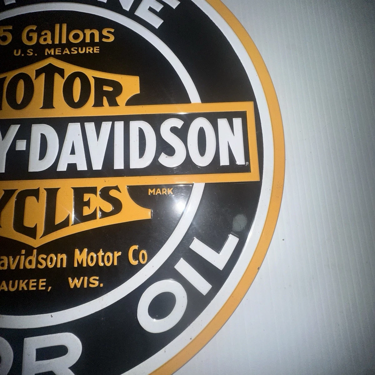 Harley Davidson Motorcycles Genuine Motor Oil 5 Gallons Sign Ande Rooney China
