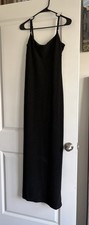 Jody Long Black Evening Gown 1990s Vintage Formal Dress SZ 6-8 USA