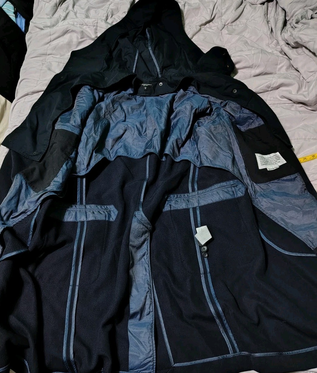 Engineered Garments Chester Coat Dark Navy Heavy Wool Elastique Men's Small image 9