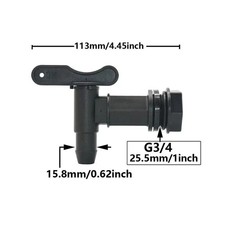 LOW PRICE Water Butt Tap For Barrel Plastic Adaptor Beer Rain Brew 3/4" UK