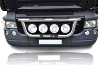 Grillleiste + Spotlampen FüR DAF XF 105 Chrom Edelstahl Front Lampen