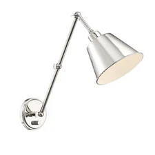 Crystorama Mitchell 30" Wall Lamp in Polished Nickel