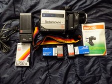 VINTAGE SONY BETAMOVIE BMC-110 VIDEO CAMCORDER w/ RCA case everything fits
