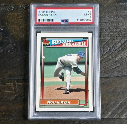 1992 Topps Baseball Nolan Ryan Record Breaker PSA 9 Mint