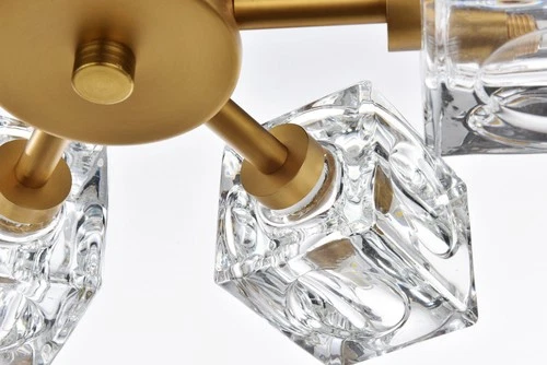 Elegant Lighting LD920F14 Lyra 6 Light 14"W Semi-Flush Ceiling - Chrome - Picture 3 of 12