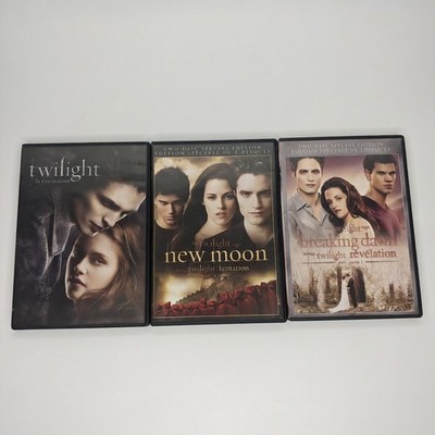 Twilight DVD Lot French Canadian La Fascination, Tentation New Moon Révelelation