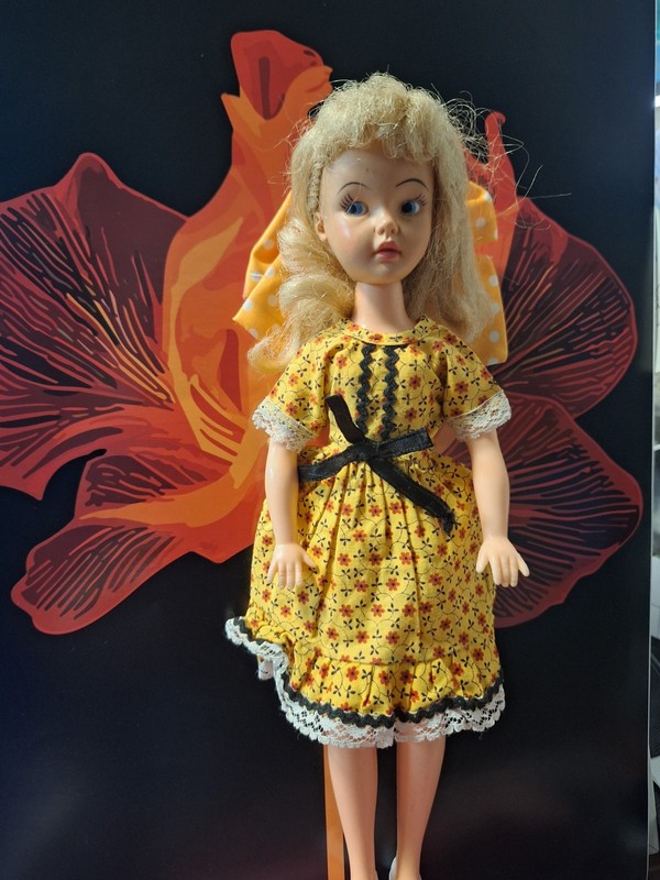 Ellie May Clampett Doll 1960s VTG Beverly Hillbillies TV Show, Two Outfits