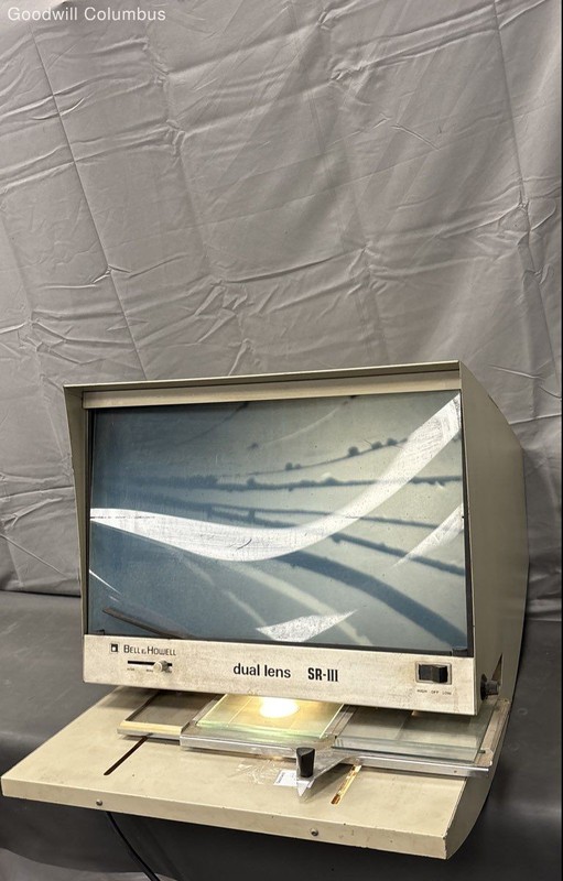 Vintage Bell & Howell SR-III Dual Lens Microfiche Reader Series 597 AVF