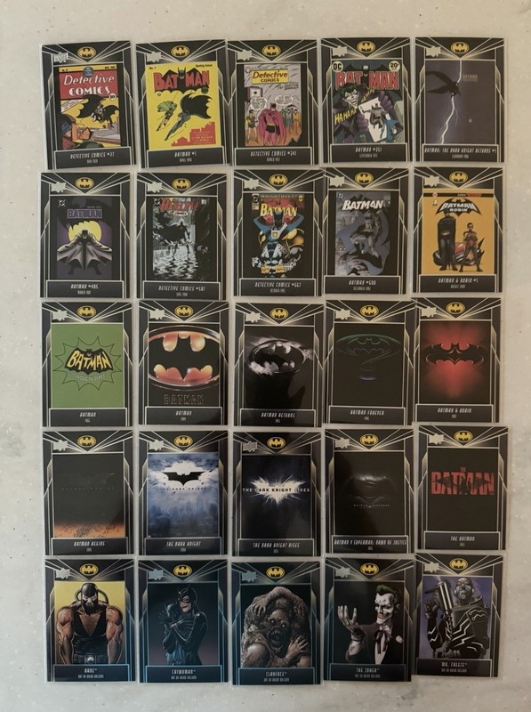 Complete or partial sets of Batman cards - Batman Cards