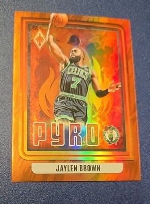 2023-24 Panini Phoenix Pyro Jaylen Brown #20 Orange /49