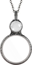 Magnifying Glass Necklace for Women, 10X Magnifying Monocle Necklace Pendant Vin