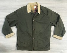 Vintage J. Crew Chore Coat Men’s LARGE Barn Jacket 90s Vtg Flannel Lined