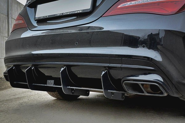Heckansatz Diffusor V.2 Passend FüR Mercedes Cla A45 Amg C117 Fl Schwarz Matt-image