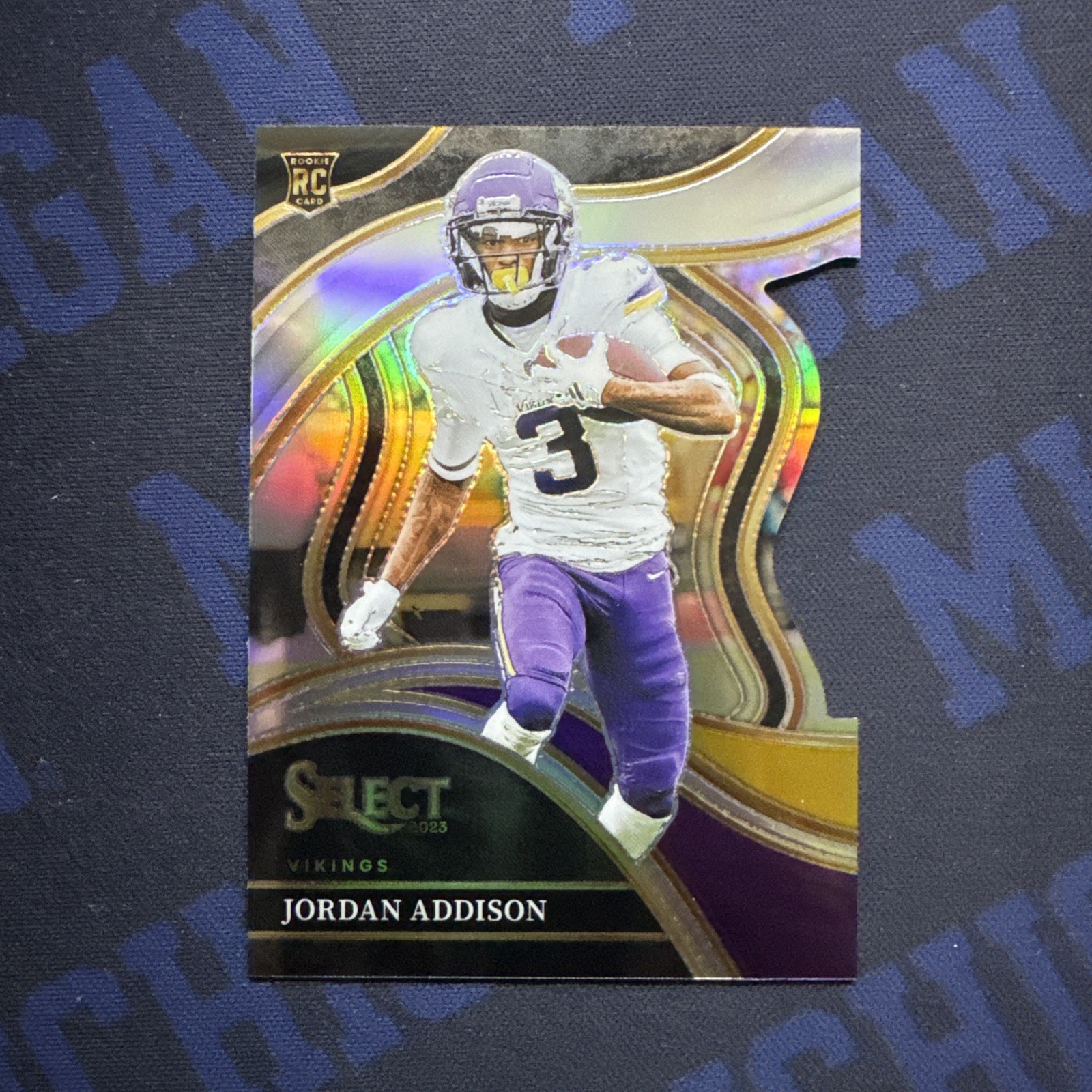 2023 Panini Select Club Level Jordan Addison #254 Silver Prizm Die-Cut RC
