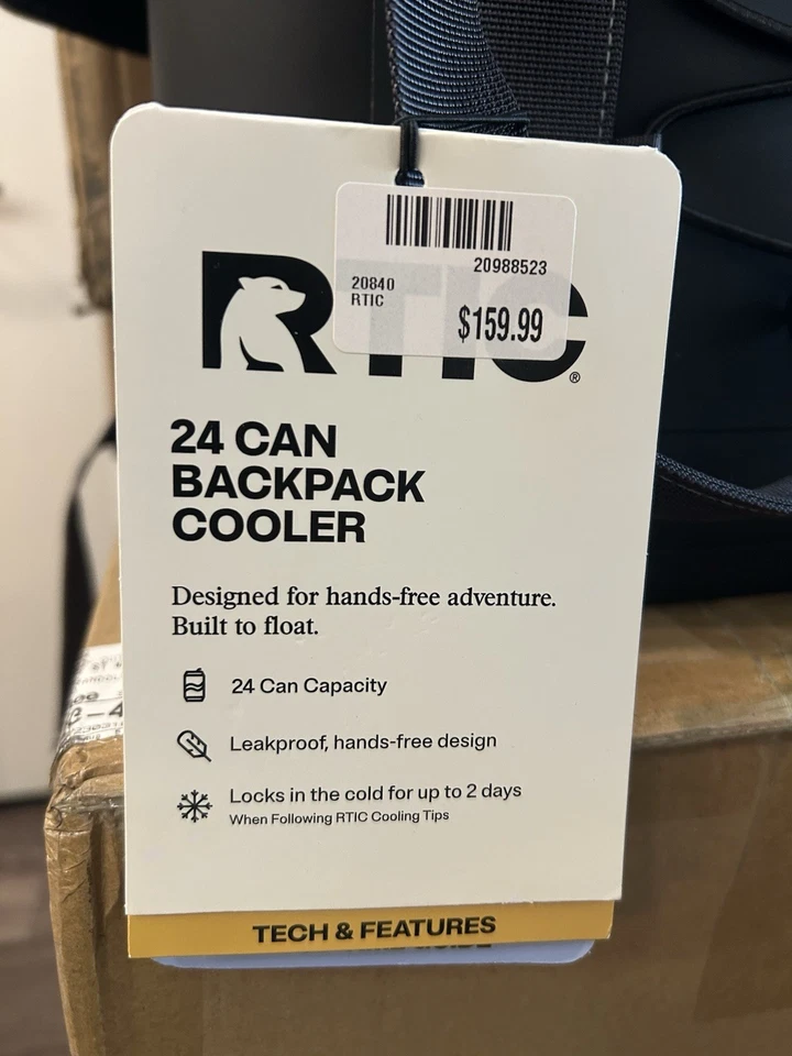 Refrigerador Mochila Portátil Aislado RTIC Capacidad 24 Latas, Impermeable,  Foto 3 de 3