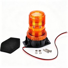 Single Pattern Amber LED Warning Strobe Light 6W LED-018 Fit School Bus DC12-30V