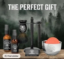 Viking Revolution Sandalwood Shaving Kit with Stand and Accessories