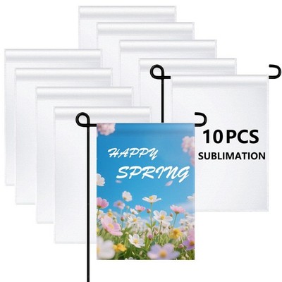 10 PCS sublimation garden flags blank christmas easter White 10