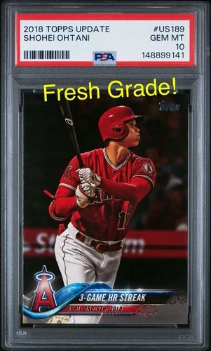 2018 Topps Update Baseball Shohei Ohtani Rookie 3-Game HR Card #US189 PSA 10