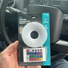 Color Changing Plug-In LED Light w/ Remote Control Plastic White 1009492330