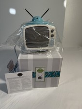Scentsy Telly Aqua Retro Television With Antenna Wax Warmer Retired NIB. SU