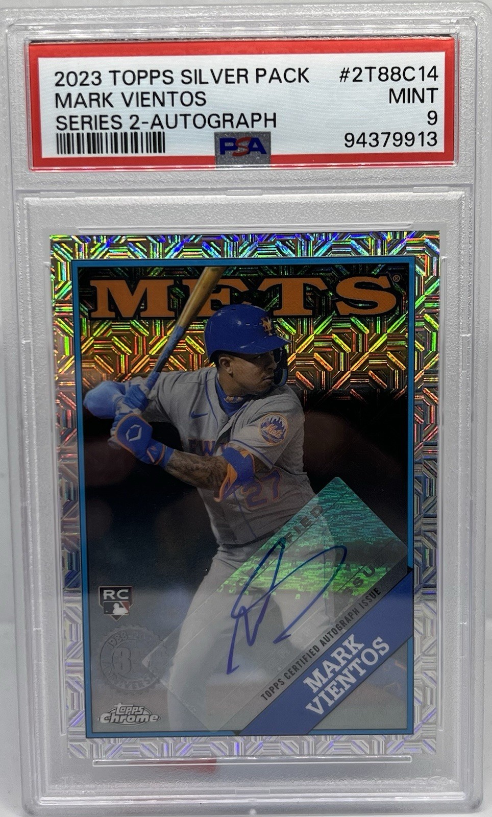2023 Topps Series 2 MARK VIENTOS 1988 Chrome Silver Pack #2T88C-14 AUTO /299 RC