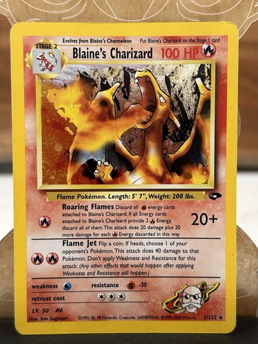 Blaine's Charizard 2/132 Gym Challenge Holo