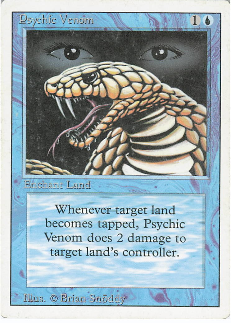Psychic Venom Common Revised Edition Magic: The Gathering LP