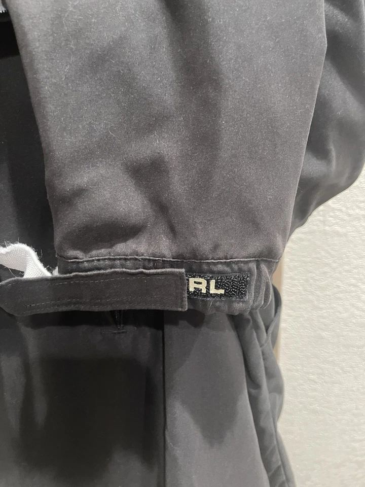 Ralph Lauren Polo Golf Lluvia Chaqueta Para Hombres L Negra 1/4 Cremallera Malla Forrada Manga Larga Foto 4 de 4