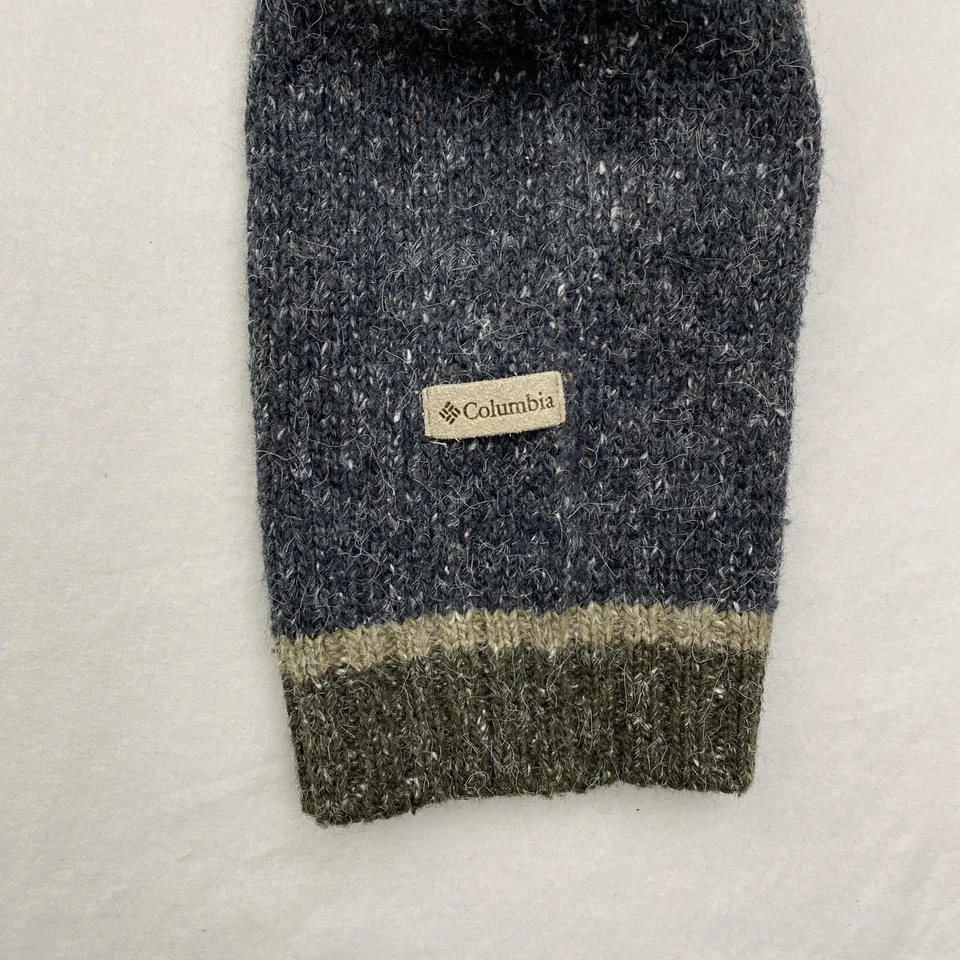 Свитер мужской Columbia XL синий серый шерстяная смесь пуловер с круглым вырезом в полоску для улицы - Изображение 4 из 4