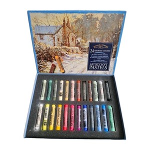 Vintage Winsor & Newton Artists' Soft Pastels 24 PC Set Excellent Discontinued  