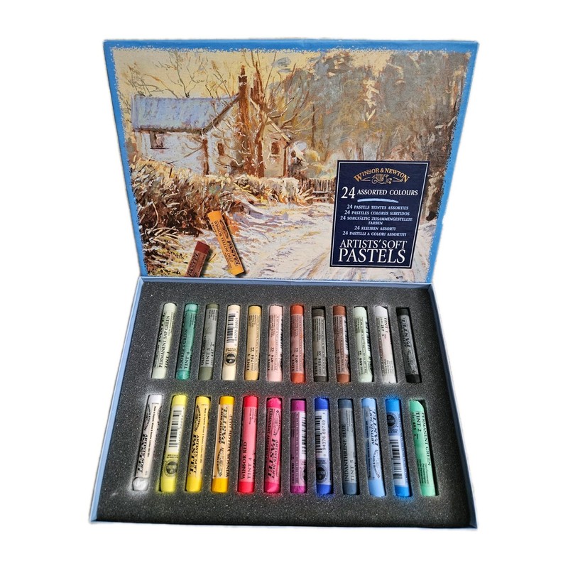 Vintage Winsor & Newton Artists' Soft Pastels 24 PC Set Excellent Discontinued  