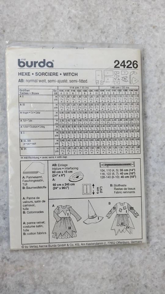 Vintage Burda 2426 girls holiday dresses Paper Model Sizes 4-10 - Image 3 of 4