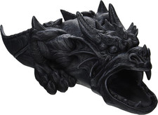 Ranier Il Gargoyle Grondaia Statua Grondaia, Poliresina, Pietra Grigia, 41 Cm