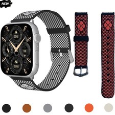 Adjustable Braided Nylon Band For Apple Watch Ultra 4/3 49mm 12 11 10 9 8 7 6 SE