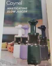 Caynel Masticating Slow Juicer 150W -Cold Press, Reverse, Easy-Clean Lilac - New