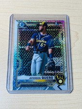 2021 Jeferson Quero Bowman Chrome Mega Box #BCP-181 1st Mojo Refractor - Brewers